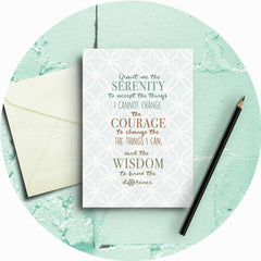 Serenity and Sobriety Greeting Cards