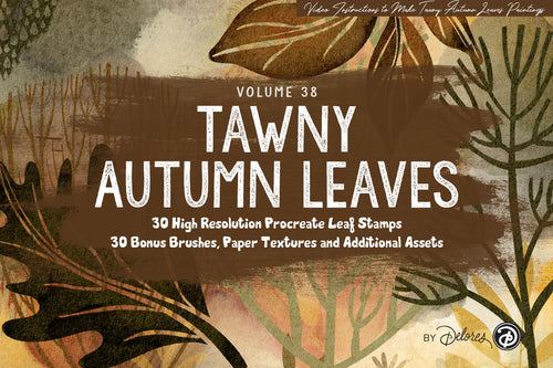 Volume 038 - Tawny Autumn Leaves Procreate Stamp Brushes