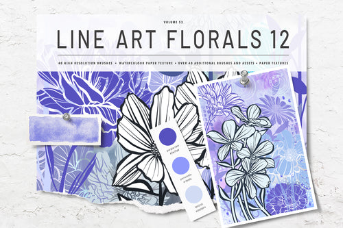 Volume 053 - Procreate Floral Brush Stamps 12