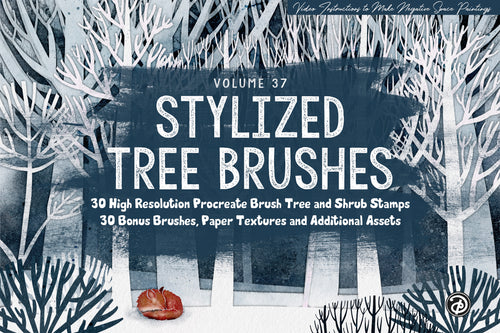 Volume 037 - Stylized Trees and Shrubs for Procreate