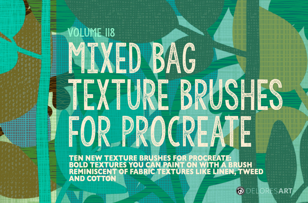 Volume 118 - Mixed Bag Textures - 10 Texture Brushes for Procreate