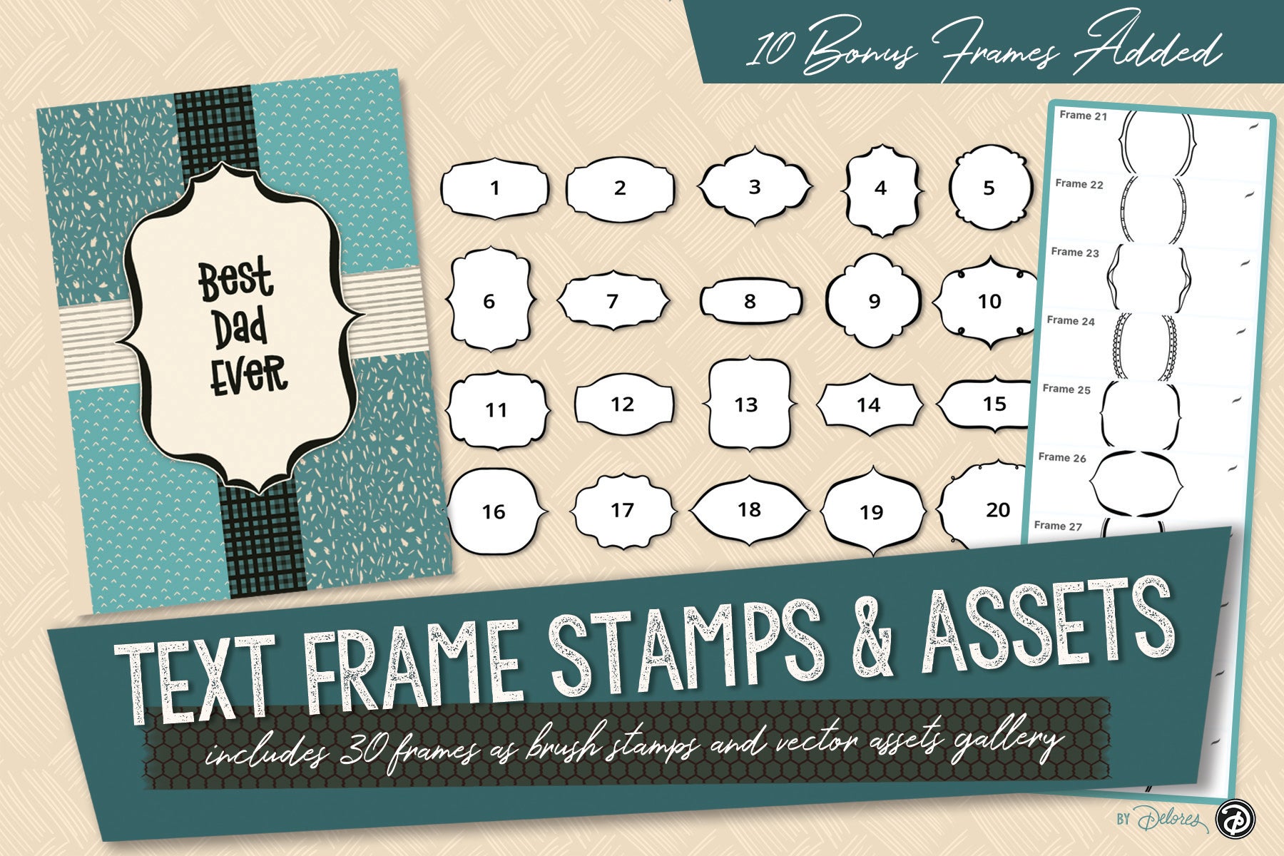 Volume 135 - Text Frames Set of 30 – deloresartcanada