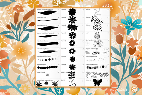 Volume 147 - Bubble Lettering Class Brushes - deloresartcanada