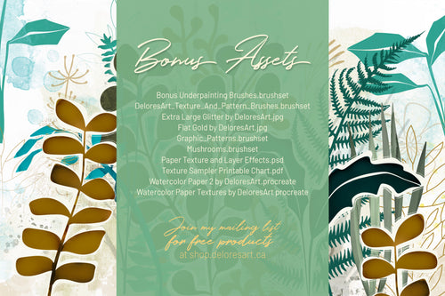 Volume 144 - Leafy Fronds Brush Set for Procreate - Over 200 Brushes and Assets