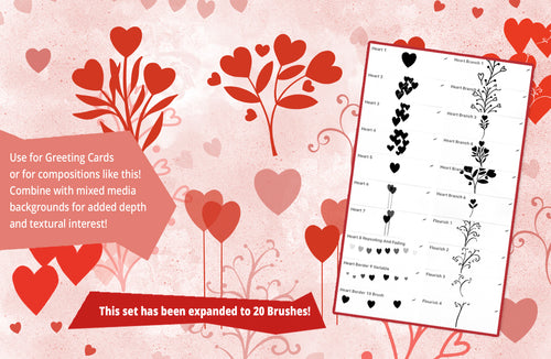 Volume 127 - Valentine Heart Brush Full Set for Procreate