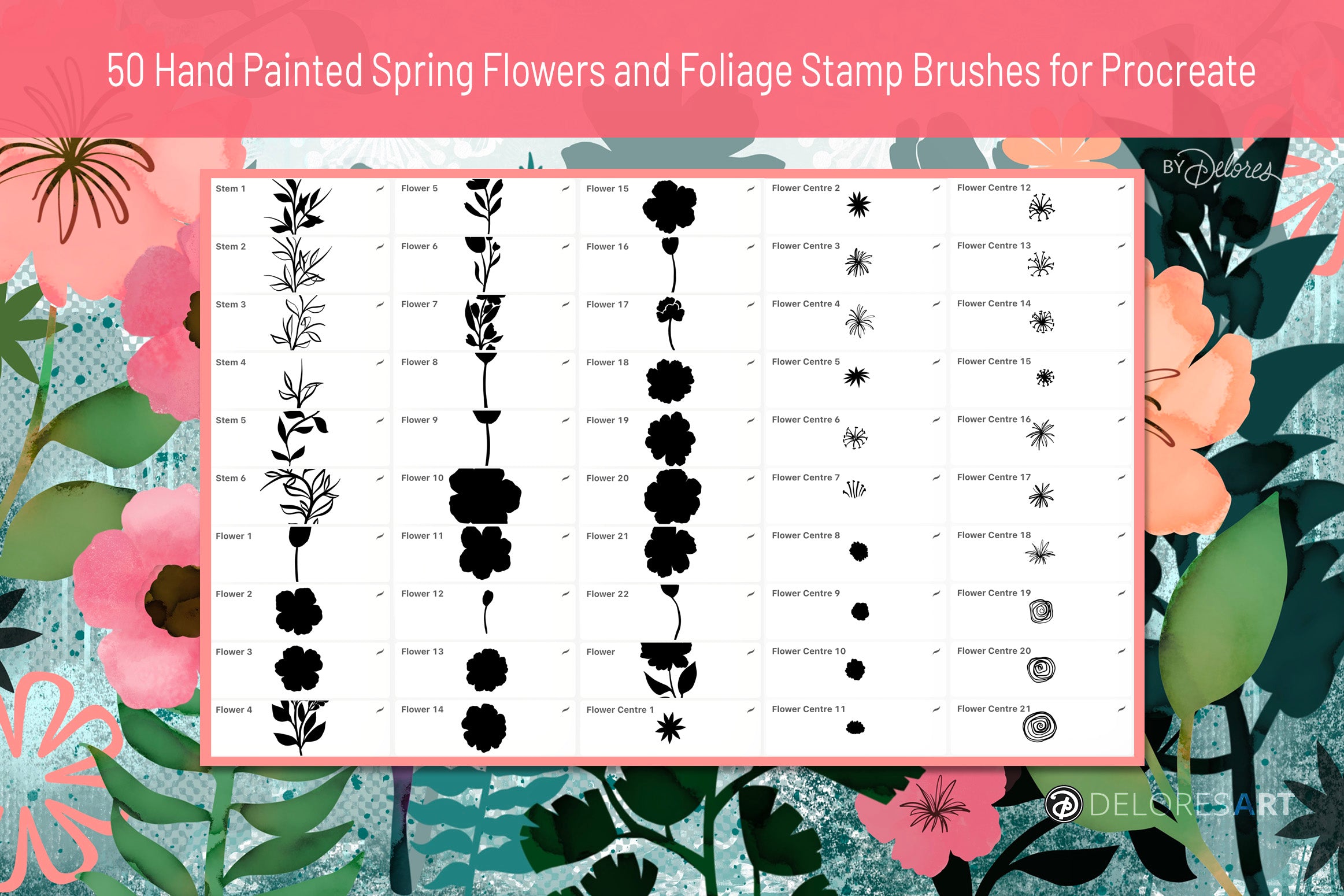 Volume 132 - Spring Hand Painted Flower Stamps