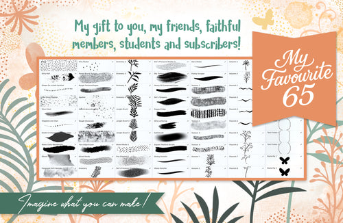Volume 162 - My Favorite 65 Brush Set for Procreate - deloresartcanada