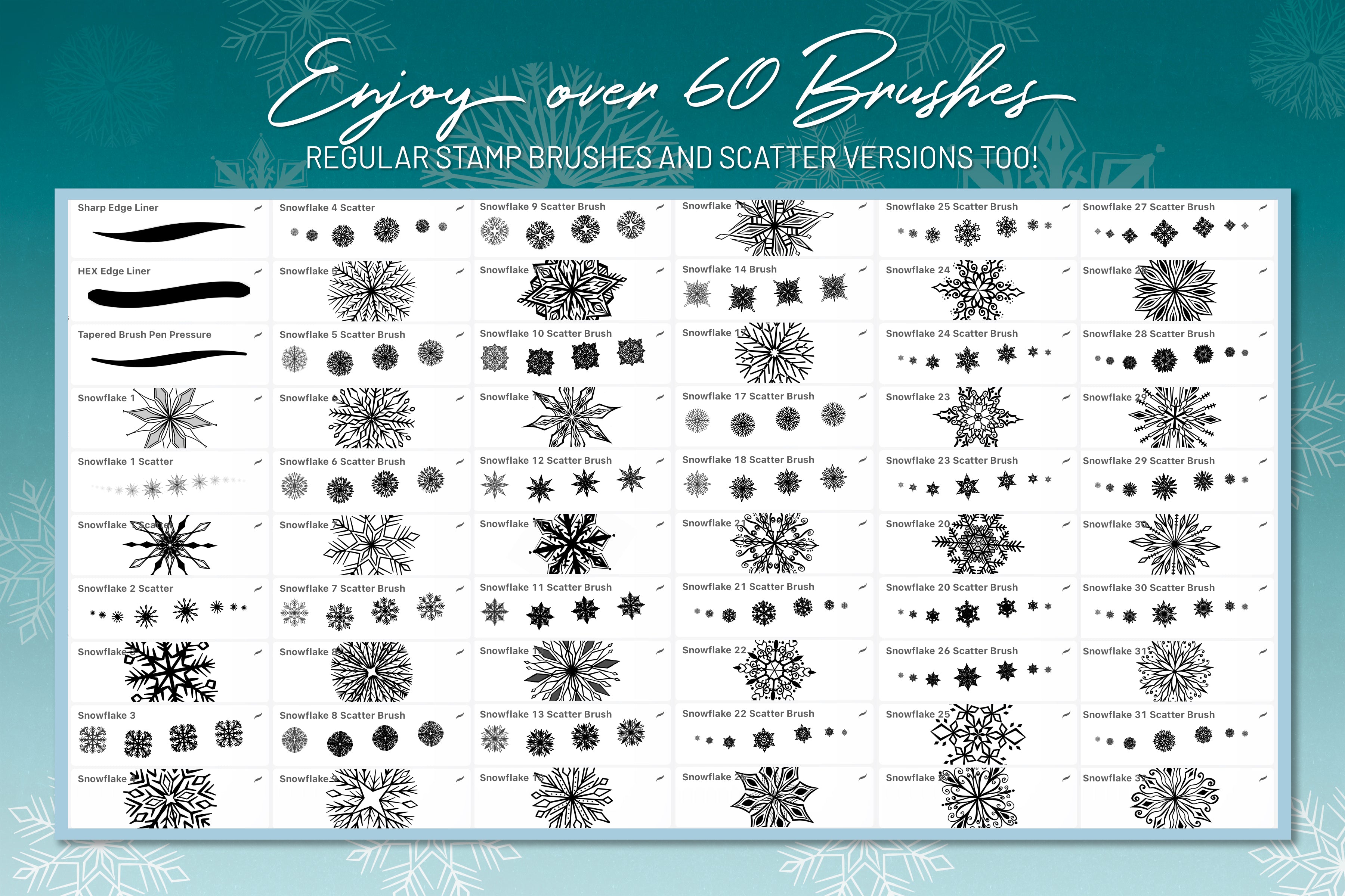 Volume 112 - Snowflake Stamp and Scatter Brush Kit