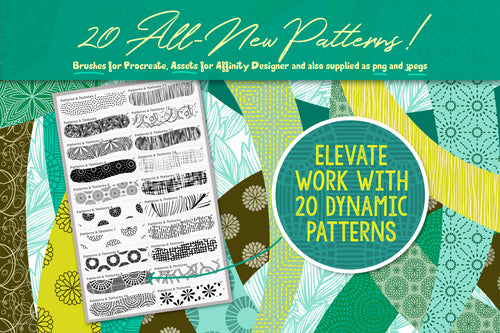 Volume 160 - Botannical Bliss Brush Pack for Procreate/Asset Pack for Affinity Designer and more