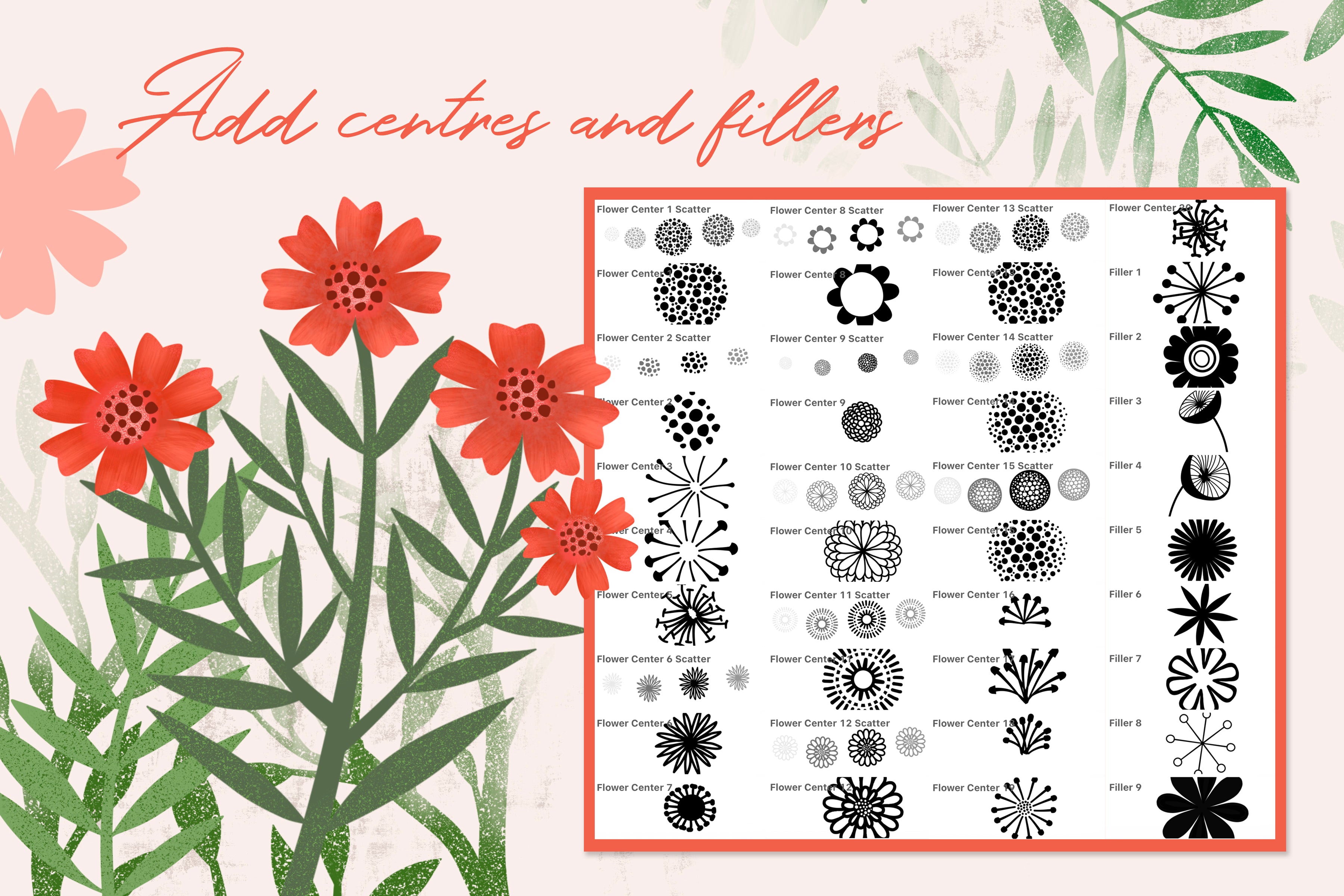 Volume 96 - Folksy Flowers and Butterfly Kit for Procreate
