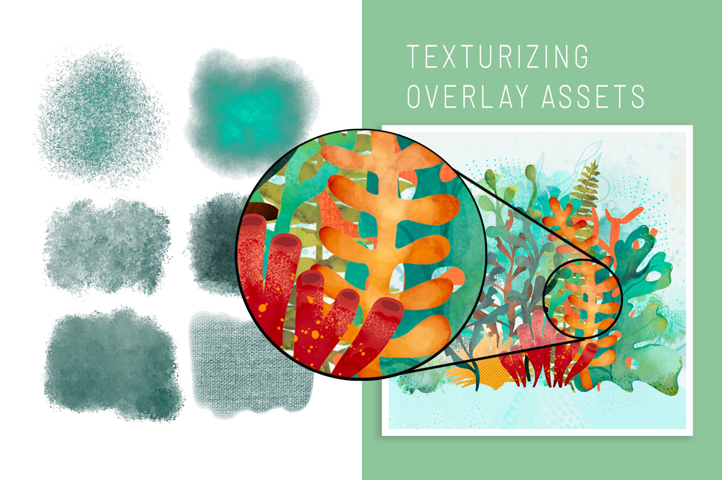 Volume 145 - Leafy Fronds Asset Pack for Affinity Designer - Over 200 Assets