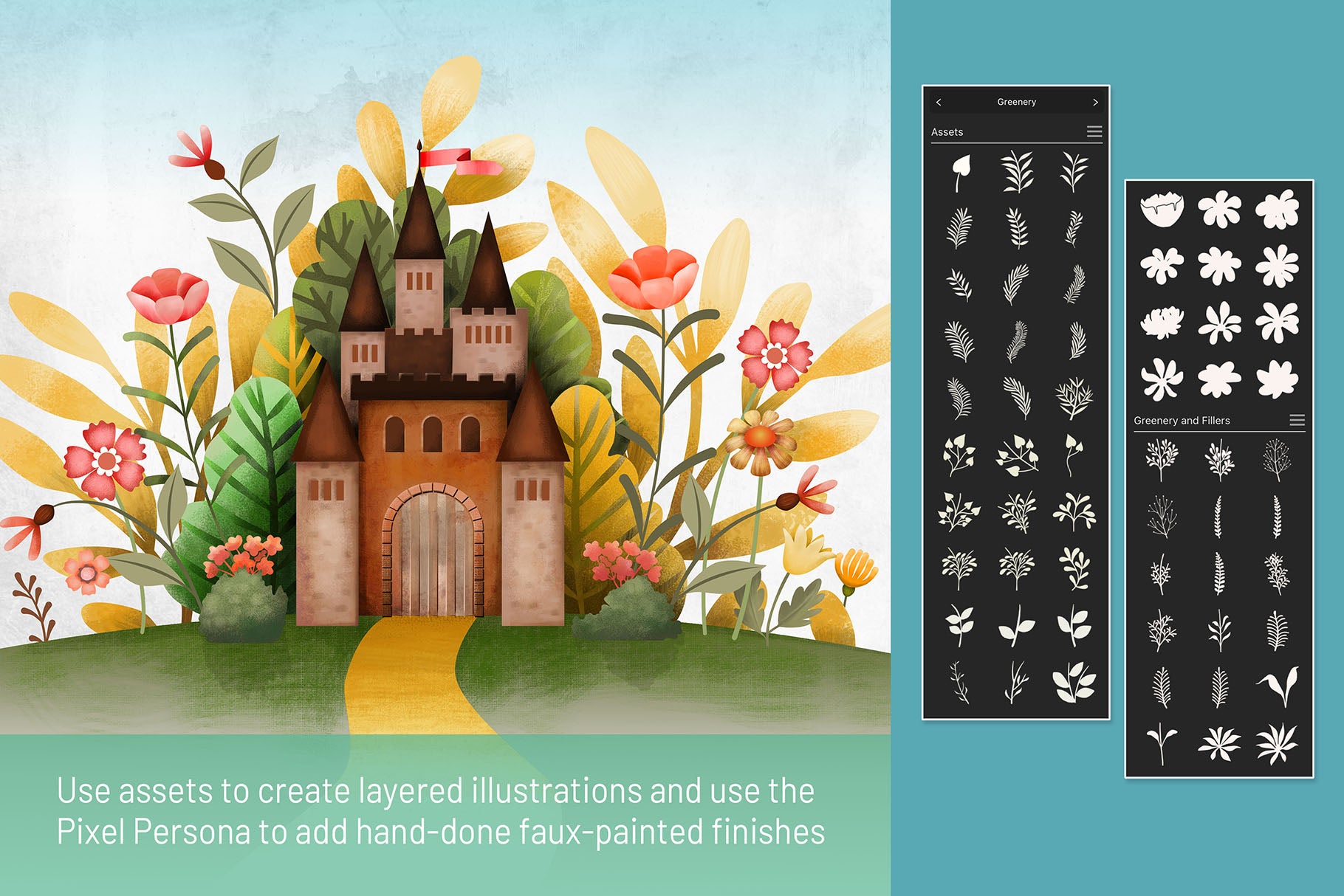 109 Mega Asset Pack for Affinity Designer (600+ Assets)