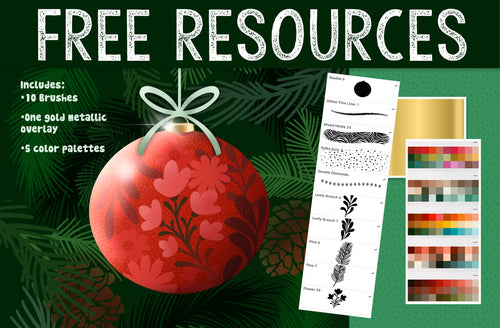 Volume 115 - Bauble Class Free Resources Set - deloresartcanada