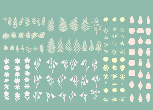 Volume 167 - Sunlit Petals and Greens Asset Pack for Procreate - deloresartcanada
