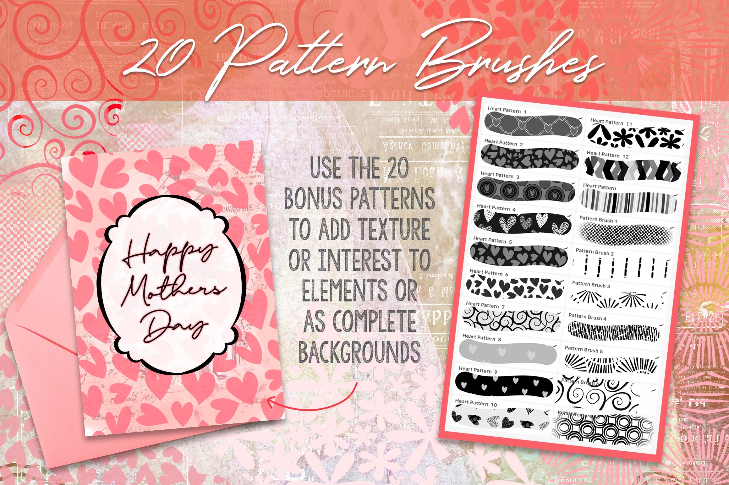Volume 157 - Line Art Hearts Procreate Brushes and Affinity Designer Assets