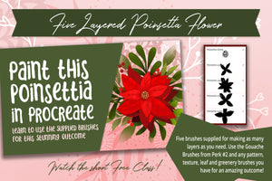 Volume 121 - Five Part Layered Poinsettia Flower