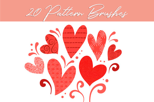 Volume 157 - Line Art Hearts Procreate Brushes and Affinity Designer Assets