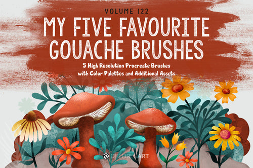 Volume 122 - My Five Favourite Gouache Brushes for Procreate