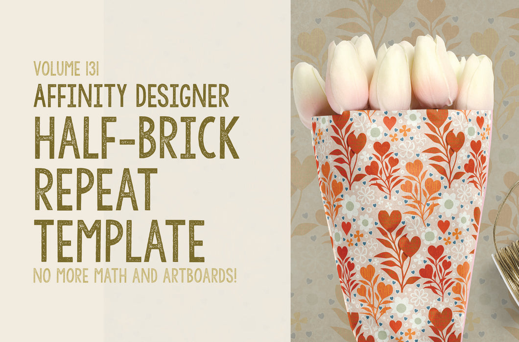 Volume 131 - Template # 009 - Half-Brick Template for Affinity Designer