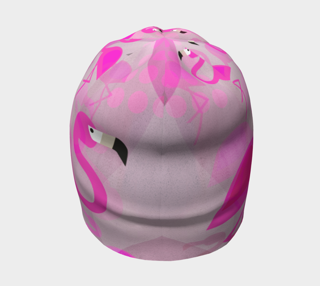 Flashy Flamingo Beanie by Deloresart