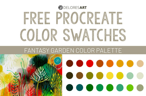 Fantasy Garden Swatches - deloresartcanada