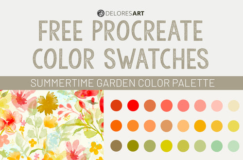 Summertime Garden Color Swatches - deloresartcanada