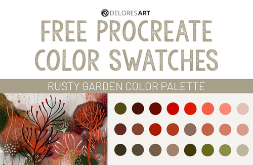 Rusty Garden Color Swatches - deloresartcanada