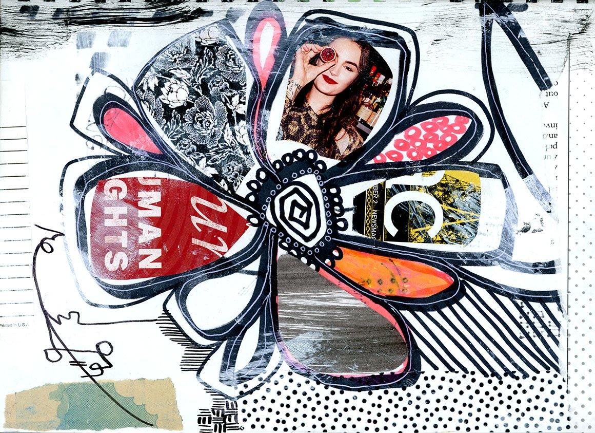 Volume 7 - Mixed Bag Grunge Journal Art Pages - deloresartcanada