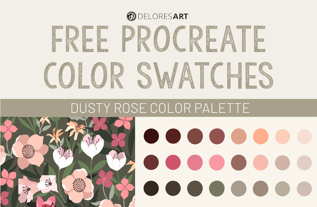 Dusty Rose Color Swatches