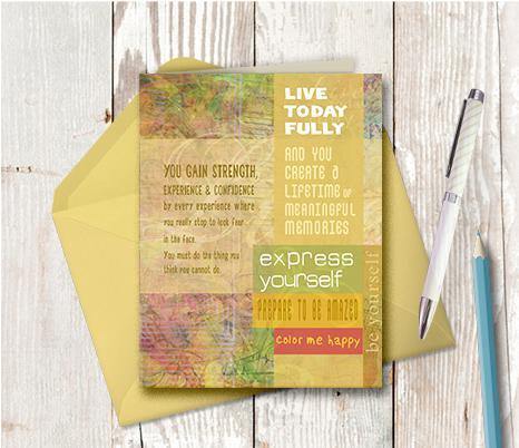 0007 Think And Be Yourself Note Card
