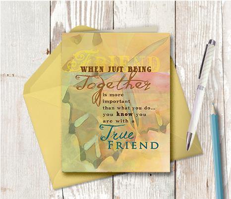 0009 Being Together Friend Note Card - deloresartcanada