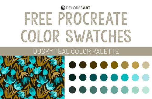 Dusky Teal Swatches - deloresartcanada