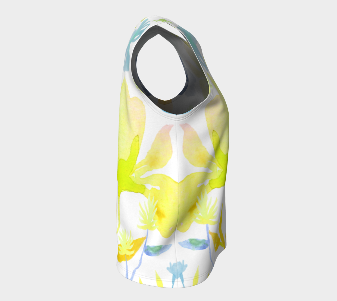Dreamy Garden Loose Tank in Yellows - deloresartcanada