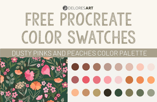Dusty Pinks and Peaches Color Swatches