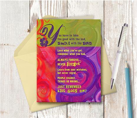 0019 Life Goes On Note Card