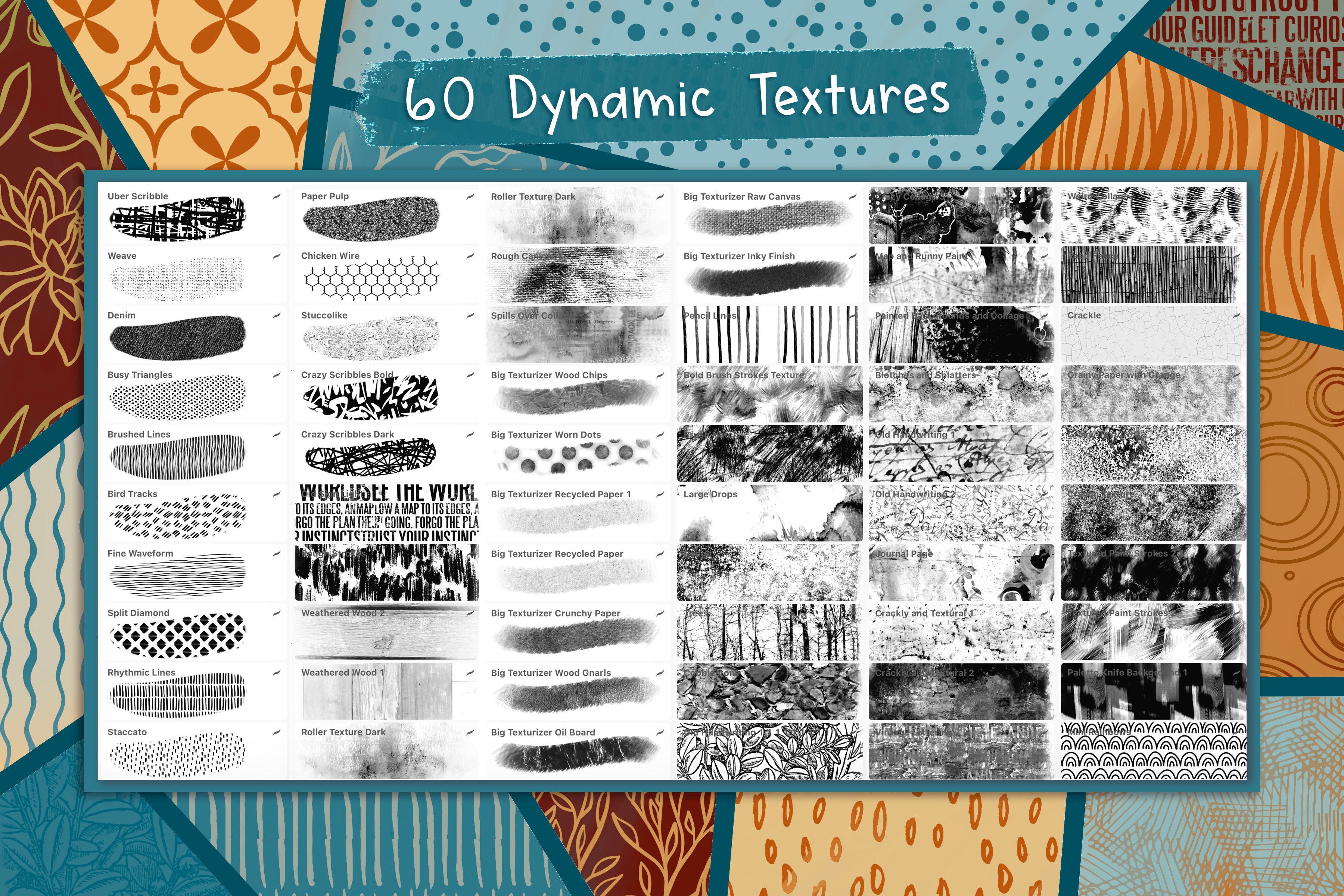 Volume 074 - Two Color Pattern Brushes and Washi Tapes