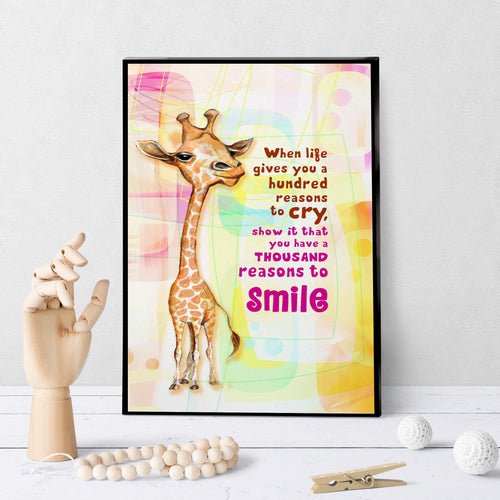 0204 Reasons To Smile Giraffe Art - deloresartcanada