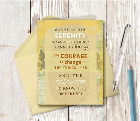 0028  Serenity Leaf Note Card - deloresartcanada