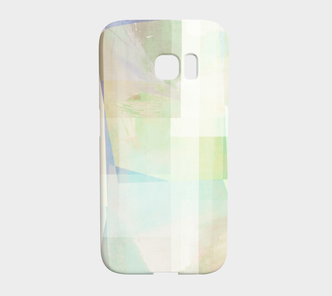 Del 490D Square Off Textured Purples And Greens Device Case - deloresartcanada