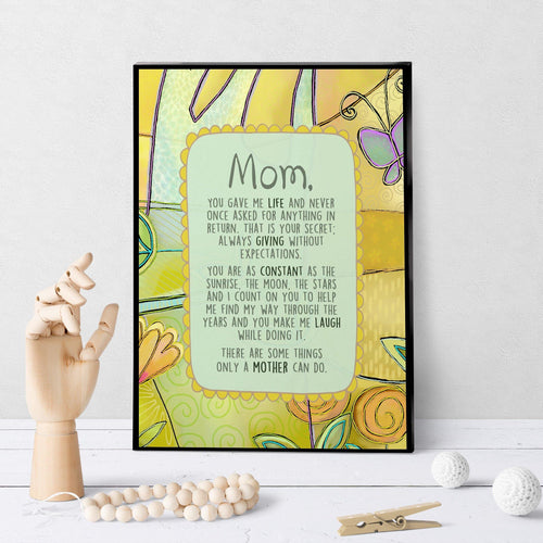0382 Mom, You Gve Me Life Art - deloresartcanada