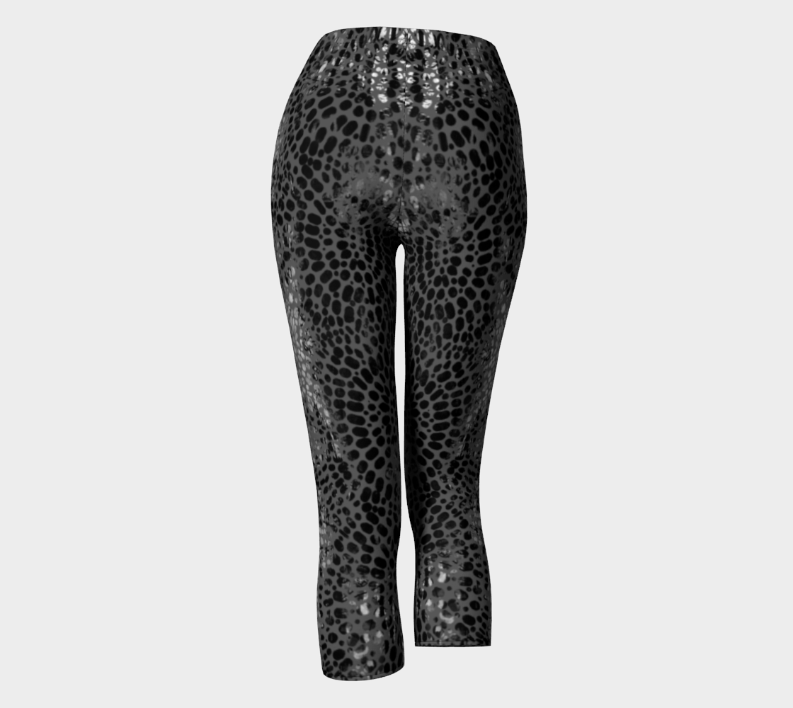 Earth Message Black Capris - deloresartcanada