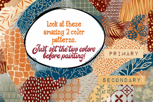 Volume 074 - Two Color Pattern Brushes and Washi Tapes - deloresartcanada