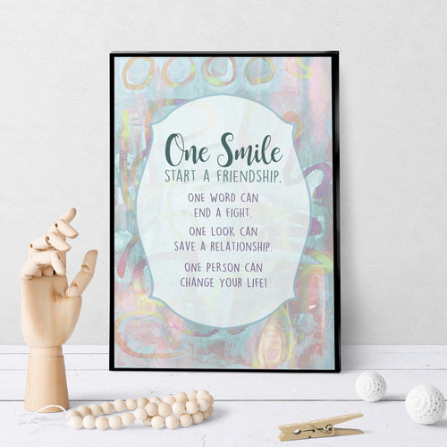 0490 One Smile Can Start A Friendship Art - deloresartcanada