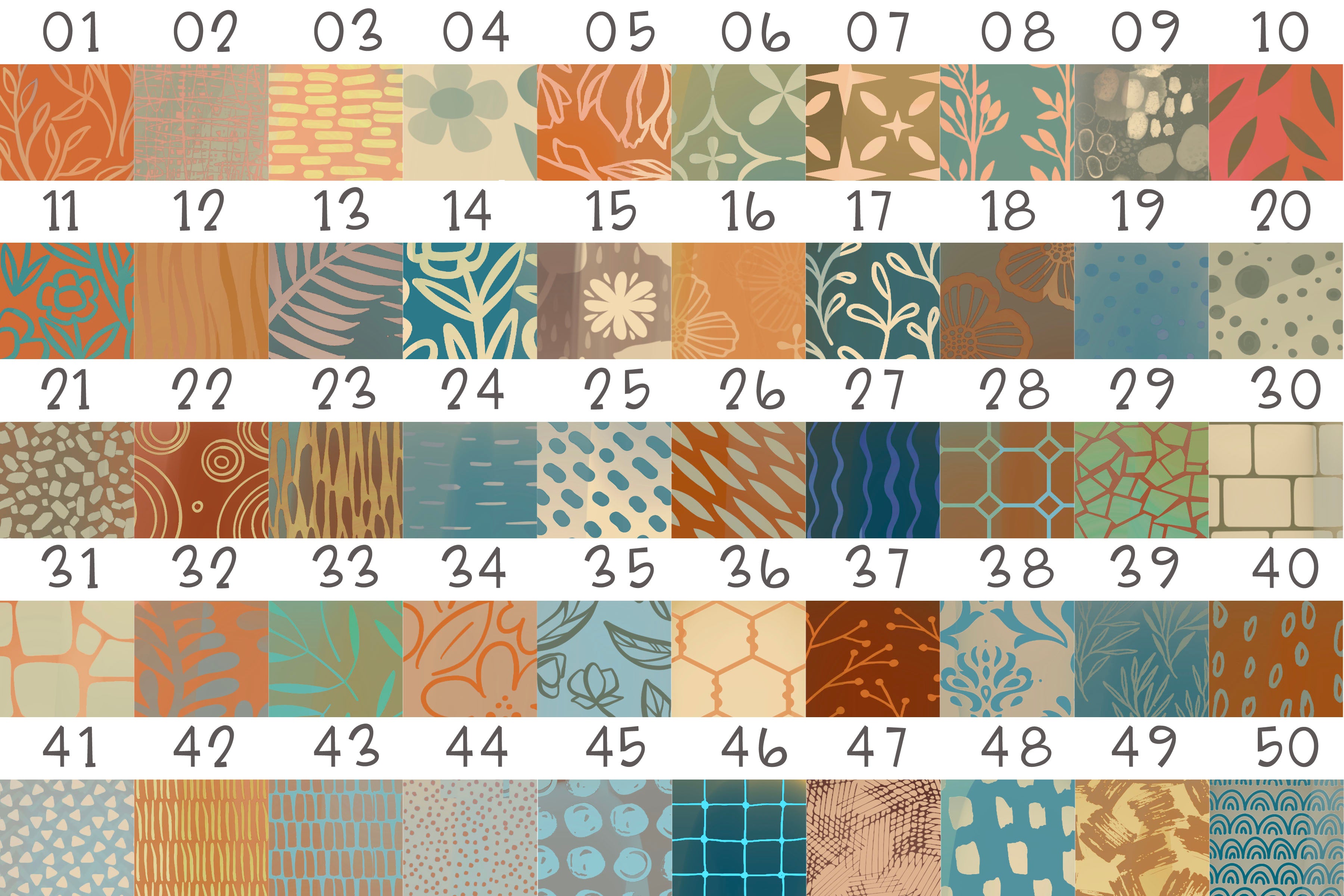 Double Color Pattern Code Volume 074 - Two Color Pattern Brushes and Washi Tapes – deloresartcanada