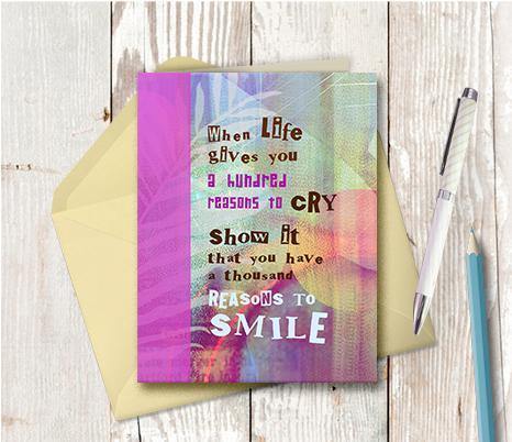 0050 Reasons To Smile Note Card - deloresartcanada