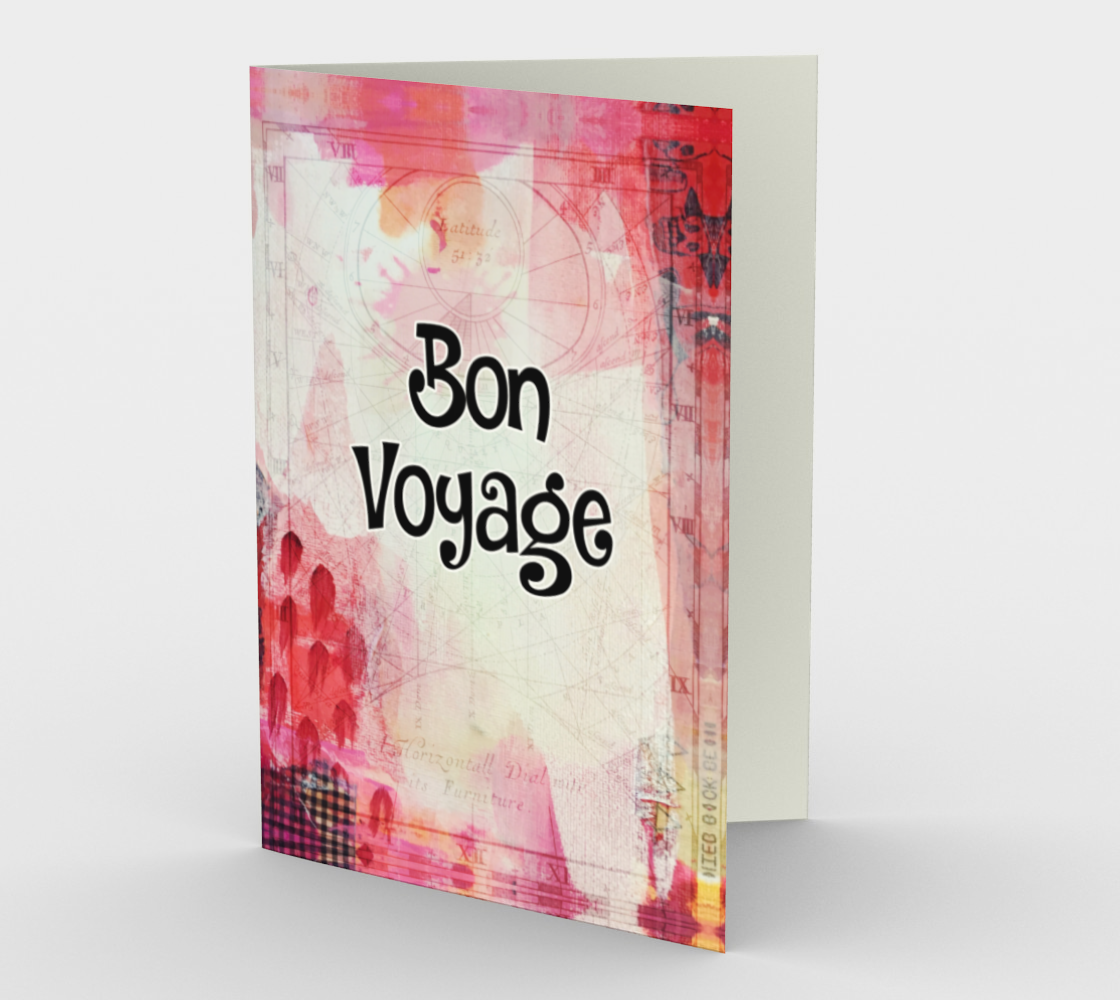 1358 Bon Voyage Card by Deloresart - deloresartcanada