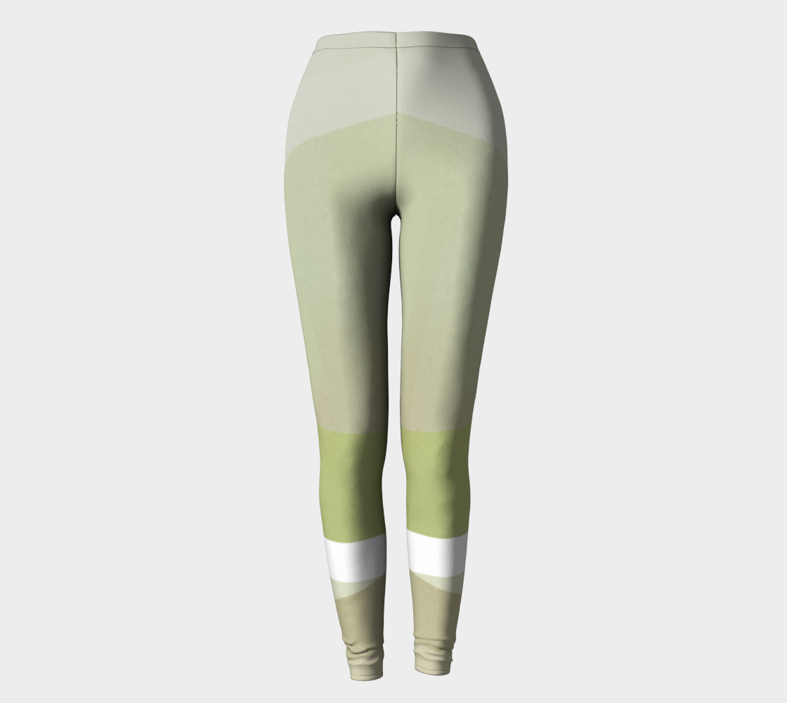Razor Sharp Greens Leggings by Deloresart - deloresartcanada
