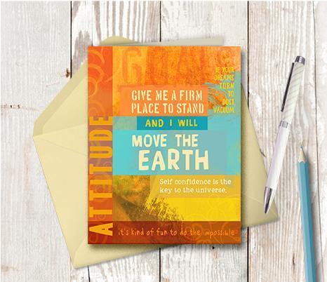 0059 Goals Move The Earth Note Card - deloresartcanada