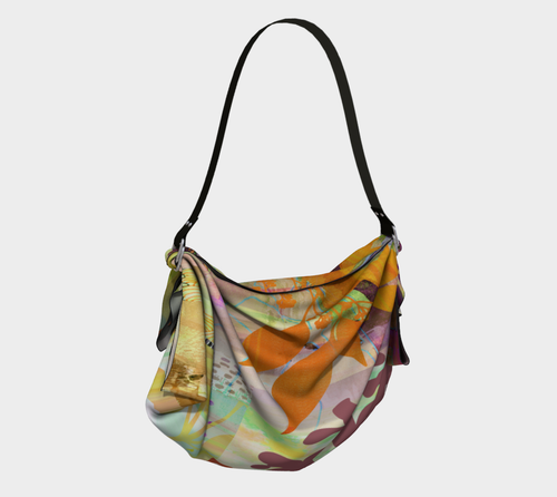Verdant Garden in Golds Origami Tote by Deloresart - deloresartcanada
