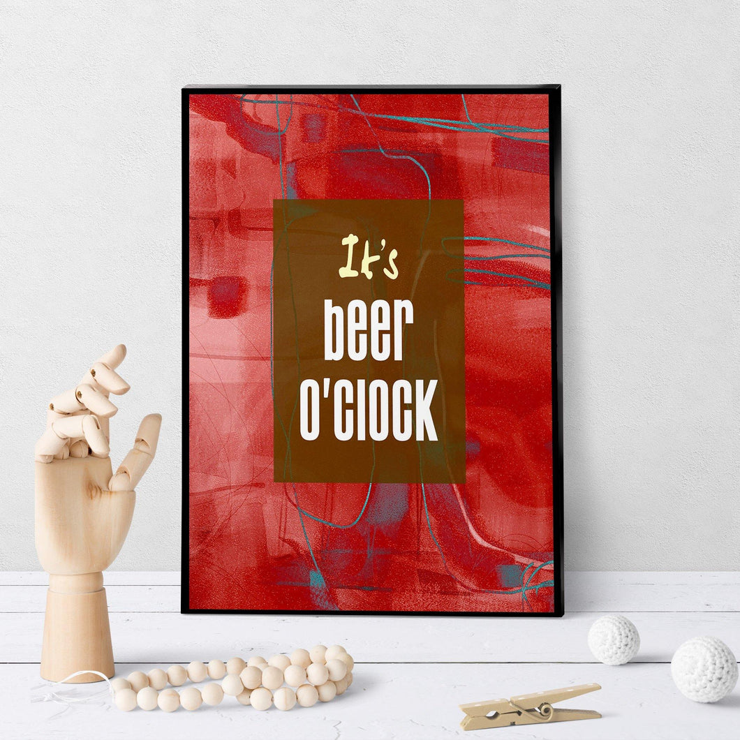 0633 Beer O'Clock Art - deloresartcanada